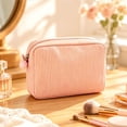thumbnail image 6 of Partheme Cute Makeup Bag,Zipper Make up Pouch for Purse,Toiletry Skincare Cosmetic Brush Case for Women Man,Personal Items Storage Organizer,Travel Size Essentials Accessories, Orange, 6 of 6