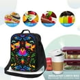 thumbnail image 4 of Balery Mexican Flower Traditional1 Caja de Almuerzo y Bolsa de Almuerzo para Hombres y Mujeres, Bolsa de Almuerzo Reutilizable con Gran Capacidad, Bolsa de Almuerzo Aislada, 4 of 7