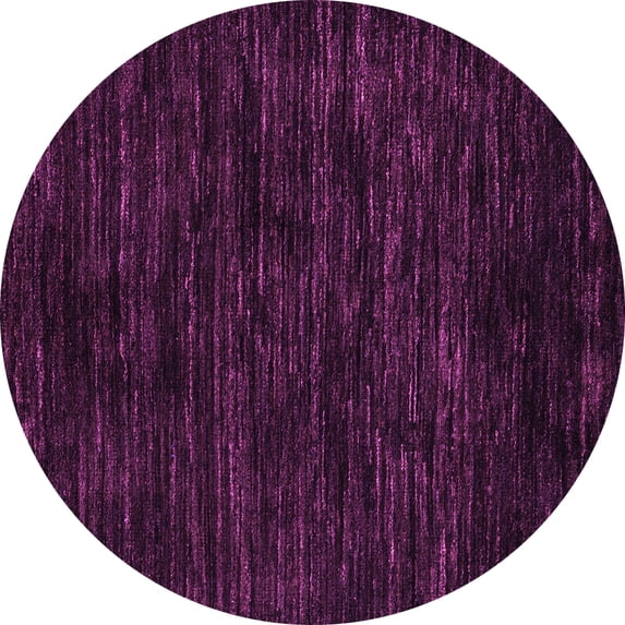 Ahgly Company Indoor Round Abstract Purple Modern Area Rugs, 4' Round