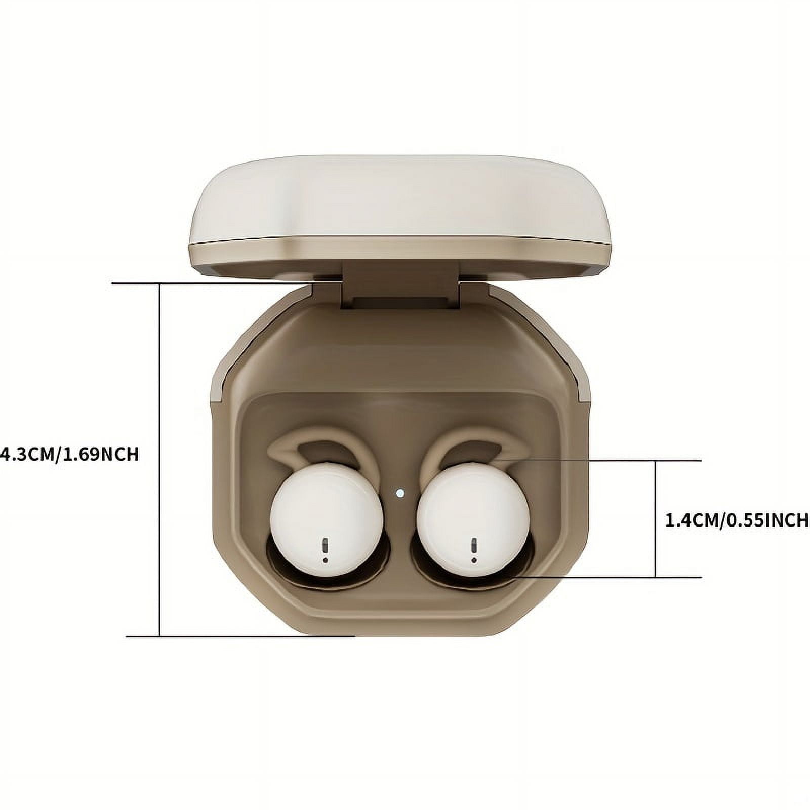 MUSICOZY Sleep Earphones Bluetooth Sports Headphone, Wireless Music Sleeping Headphones Noise-Canceling Earbuds Mini Earphones Bluetooth 5.3 Hidden Headphones for Side Sleepers/Work,Nude
