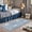 Blue, variant on Area Rug Washable Rug Runner - Thin Rug with Floral Print for Bedroom, Kitchen, Bathroom, Living Room, Dining Room & More  l