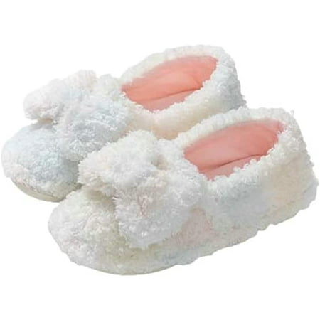 

PIKADINGNIS Women Elegant Cozy Furry Warm Home Slippers Lovely Print Tie-dye Chic Soft Fluffy Fur Indoor House Shoes