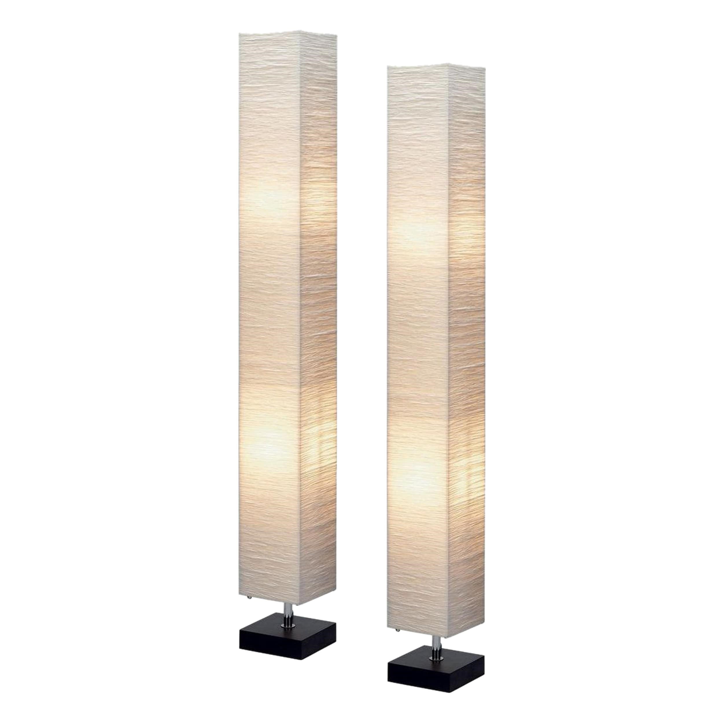 Decmode Modern 48 Inch Square Tower Wooden Luminaire Floor Lamp Decmode Modern 48 Inch Square Tower Wooden Luminaire Floor Lamp Ivory Com
