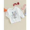 thumbnail image 3 of WIFORNT Sweat-Shirts Décontractés d'Automne à Manches Longues Pull Col Rond Imprimé Lettre, 3 of 8