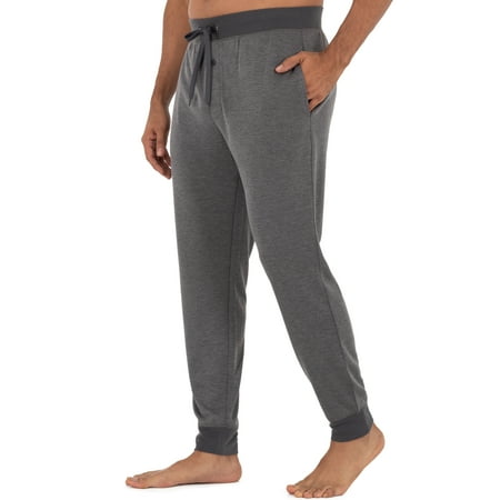 fruit of the loom men's knit poly rayon jogger lounge pant