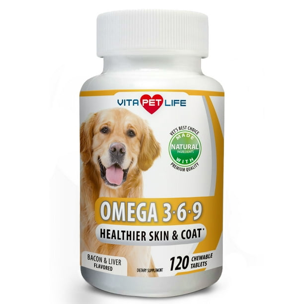Omega 3 6 9 for Dogs, Fish Oil, Flaxseed Oil, DHA EPA Fatty Acids