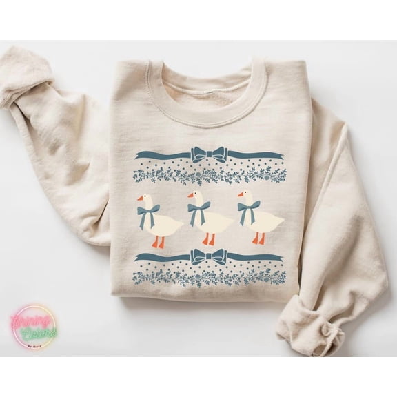 Vintage Original 1980s Blue Ribbon Goose Sweatshirt, Silly Goose Sweatshirt, Duck Sweatshirt, Ugly Clothes Shirt, Goose Sweatshirt