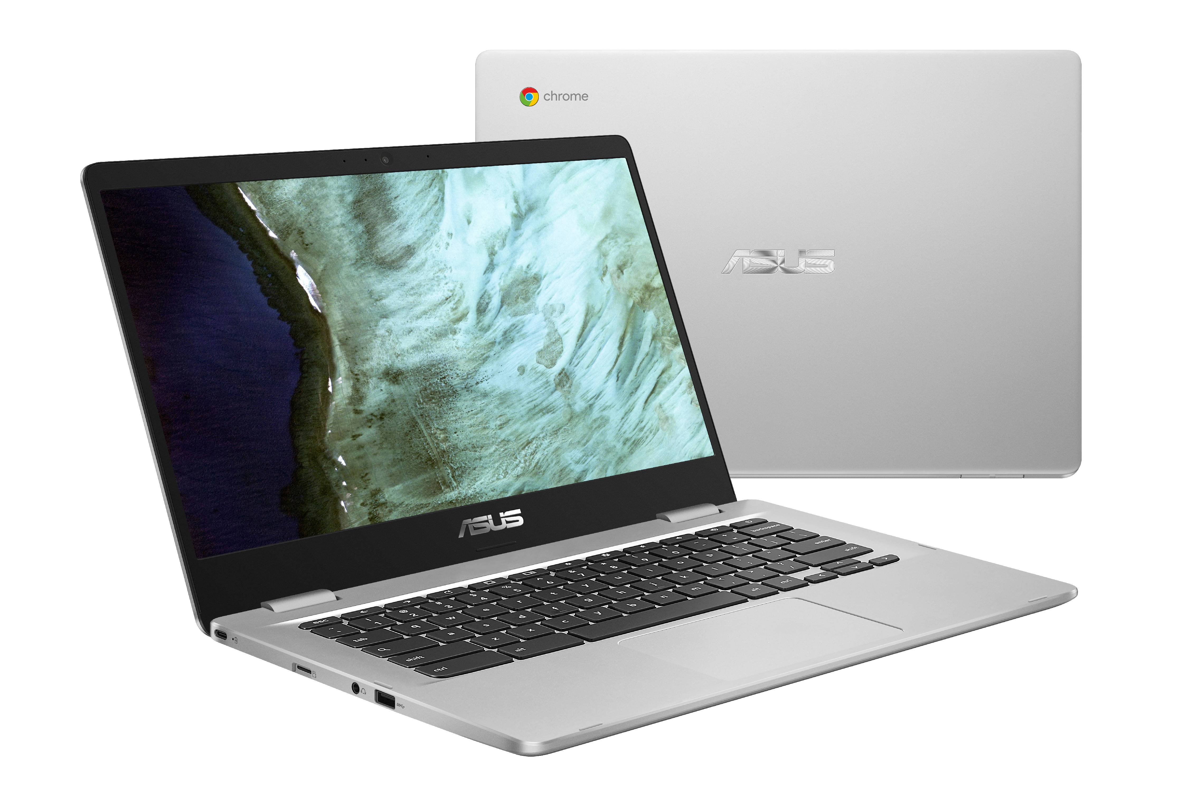 ASUS C423 Chromebook, 14" Intel Celeron N3350, 4GB RAM, 64GB eMMC, Chrome OS, Silver Metal, C423NA-WB04 - image 3 of 8
