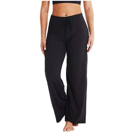 

Women s Comfy Stretchy Pajama Pants Drawstring Yoga Wide-Legged Sports Pants Dressy Cozy Elastic Stretch Plus Size Pants