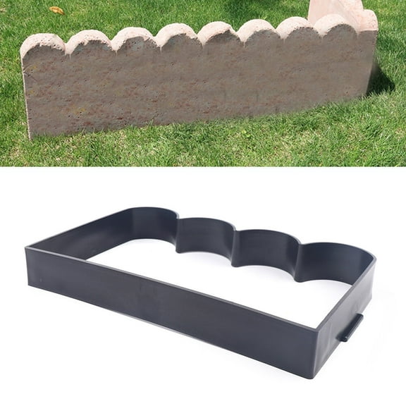 ToppiJoy Sidewalks Brick Edging Concrete Mould Garden Fence Decor Cement Mold DIY PP Black