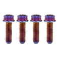 thumbnail image 1 of Wanyifa Titanium Flange 12 Point M6 x10 15 20 25 30 35 40 45 50mm Screw Bolt,M6x20mm,Blue,4 Pcs, 1 of 7