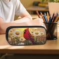 thumbnail image 6 of Kuiaobaty Cardinal Daisy Print Backpack with Lunch Bag & Pencil Case for Teens Large Capacity Backpack with Pencil Pouch Portable Lunch Box and Bookbag with Bottle Holder for School Picnic, 6 of 7