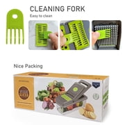 Howarmer 14 in 1 Multifunctional Vegetable Onion Chopper Dicer Slicer, Kitchen Mandoline Food Chopper Cutter Slicer with 8 Blades, Carrot and Garlic Chopper with Container