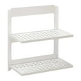 thumbnail image 1 of DOLITY Fold Down Wall Shelf 2 Layer Metal Frame Garage Folding Display Wall Shelves, 1 of 7