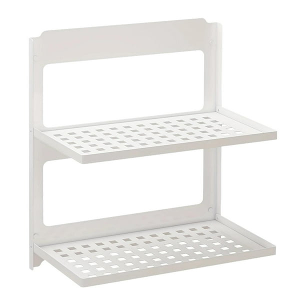 Estantes de pared plegables, estantes de pared plegables, estante colgante plegable de 2 niveles para RV, jabonera, ático
