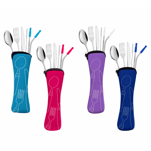 Ecoberi Reusable Utensils Compact Travel Cutlery for Meals Anywhere