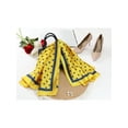 thumbnail image 5 of INSPIRE CHIC Women Polka Dots 35" Scarf Satin Silk Like Square Neckerchief Head Wrap Bandanas 35.4x35.4" Yellow, 5 of 6