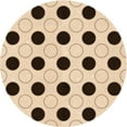 thumbnail image 1 of Ahgly Company Machine Washable Indoor Round Transitional Sienna Brown Area Rugs, 3' Round, 1 of 7