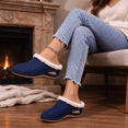 thumbnail image 5 of ATENAR Slippers for Women,House Slippers,House Slippers for Women,Close Toe,Cozy,Non-slip,Blue,43, 5 of 7