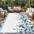 thumbnail image 2 of Blue Roses Outdoor Rug for Patio/Deck/Porch, Non-Slip Large Area Rug 6 x 9 Ft, Spring Floral Elegant Pastoral Flowers Botanical Indoor Outdoor Rugs Washable Area Rugs, Camping Rug Carpet Runner, 2 of 8
