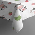 thumbnail image 3 of White Cow Strawberry Heart Pattern Rectangle Tablecloth 60"x84",Waterproof Polyester Rectangle Table Cloth, Wipeable Spillproof Polyester Tablecloth for Dining, Camping, Indoor and Outdoor, 3 of 5