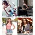 thumbnail image 6 of Alove Women Cropped Built-In Bra Camisole Adjustable Straps Tank Tops,2 -Packs, 6 of 6