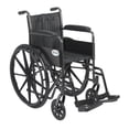 thumbnail image 1 of Silla de ruedas Drive Medical Silver Sport 2 con varios estilos de brazos y opciones de montaje frontal, color negro, 18 pulgadas, 1 of 5