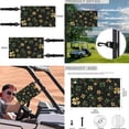 thumbnail image 6 of XYZCANDO Clover 4pcs Golf Cart Seat Covers St. Patrick's Day Golf Cart Steering Wheel Covers Golf Cart Flags 2 Person Seats Golf Cart Blanket Golf Cart Wheel Cover Fashion Golf Flag Frame Black, 6 of 7