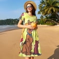 thumbnail image 3 of Lsque Scooby-Doo Print Women's Casual Dress T-Shirt Summer Short Sleeve Scoop Neck Swing Dresses, 3 of 7