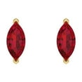 thumbnail image 3 of 1.0 Ct Marquise Cut Studs Pink Tourmaline 18K Yellow Solid Solid Gold Everyday Dainty Earrings Screw Back, 3 of 7
