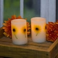 thumbnail image 4 of LumaBase Battery Operated Wax LED Candles, Dried Flowers - Set of 2, 4 of 5