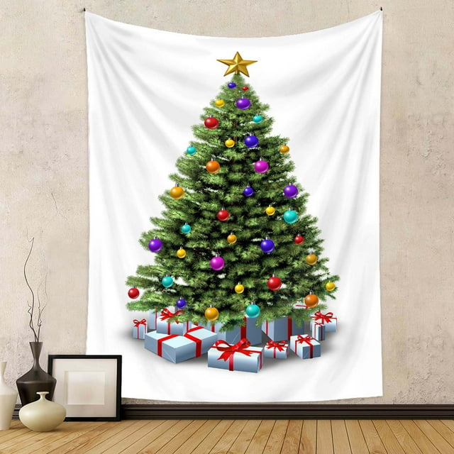 Boovnll Rugs for Bedroom, Christmas Tree Tapestry Green Tree Decorative Wall Hanging Home Decor Decoration Nursery, Bedroom, Home Decor, Area Rug, Bedroom Rug, Area Rug, Rugs