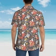 thumbnail image 4 of Honeii Foxes Print Men’s Hawaiian Shirt,Classic Button-Down Short Sleeve Shirt, for Beach, Vacation, and Outdoor Activities,X-Large, 4 of 7