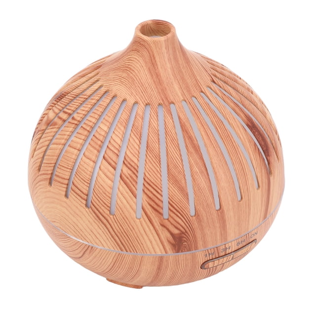Humidificador Difusor De Aceite Esencial De 400ML Luces Coloridas Madera