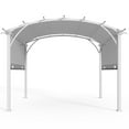 thumbnail image 6 of EAGLE PEAK 11.4 x 11.4 FT Outdoor Pergola with Retractable Shade Canopy, White Frame, Gray Top, 6 of 6