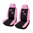 thumbnail image 1 of 4 Pack Car Front Seat Cover Pink Trucks Front Car Seat Covers Butterfly Design Universal Fit For Most Cars, 1 of 4