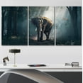 thumbnail image 2 of wall26 - 3 Piece Canvas Wall Art - Elephants in The Forest - Modern Home Art Stretched and Framed Ready to Hang - 24"x36"x3 Panels, 2 of 5