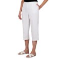 thumbnail image 3 of Alfred Dunner Womens Petite  Embellished Cuff Twill Capri, 3 of 6