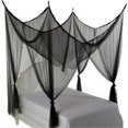 thumbnail image 2 of Double Mosquito Net White 4 Post Bed Cover Decorative Princess Square Mosquito Net Queen Size Suitable for Indoor Bedroom and Camping, 2 of 3