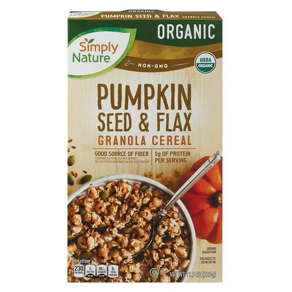 Simply Nature Organic Pumpkin Seed & Flax Granola Cereal, 11.5 oz