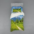 thumbnail image 2 of Ambesonne Nature Bedding Set 4 Pcs, Wild Flowers in Alps, Queen, Yellow Green, 2 of 3