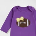 thumbnail image 5 of Newborn Baby Girl Football Outfit Game Day Rugby Long Sleeve Romper Ruffle Jumpsuit Infant Fall Winter Clothes, 5 of 7
