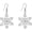 Silver, variant on Snowflake Earring Winter Snowflake Flower Drop Dangle Earrings Hypoallergenic Clear Cubic Zirconia Earrings for Women Christmas Gifts