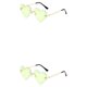 thumbnail image 1 of Qarigey Gafas de sol portátiles en forma de corazón, gafas de protección solar para fiesta, banquete, gafas Retro, gafas plegables, regalo Oro Verde 2Conjunto, 1 of 6