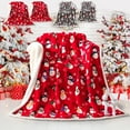 thumbnail image 2 of PEIBang Christmas Throw Blanket,Soft Warm Cozy Fleece Winter Throw,Holiday Blanket with Snowman Design for Home Decor,39x51 Inches, 2 of 7