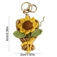 thumbnail image 3 of Vadktai Handmade Crochet Flower Keychain, Cute Keychains for Women Girls, Novelty Aesthetic Keychains Holiday Gifts, 3 of 6