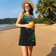 thumbnail image 3 of Disketp Realistic Style Colorful Wolf A para Vestido sin Mangas para Mujeres, Vestidos de Verano para Mujeres, Casual y Holgado para la Playa, 3 of 7
