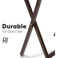 thumbnail image 6 of PRZL Conventional Solid and Sturdy Wood Construction Portable Folding TV Snack Tray Table Desk Serving Stand, Espresso (2-Piece Set), 6 of 16