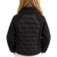 thumbnail image 5 of Zpanxa Girls Fleece Jacket Spliced Quilted Jacket Sleeves Stand Collar Zip Up Warm Outerwear, 5 of 5