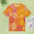 thumbnail image 4 of Nostalgic Vintage Floral Women's T-Shirt Short Sleeve T Shirts Tops Tee Ladies Loose T, 4 of 6